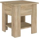 vidaXL Coffee Table Home Indoor Living Room Storage Shelf Accent Couch Side Tea Sofa Centre Coffee Table Furniture Sonoma Oak Engineered Wood