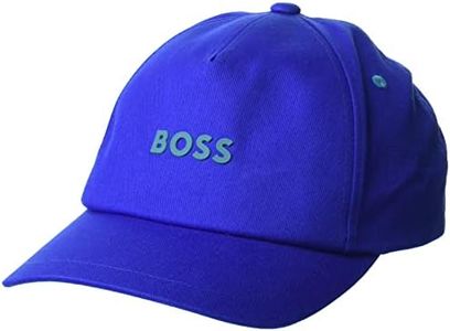BOSS Mens Cotton Twill Center Logo Cap, True Blue, One Size