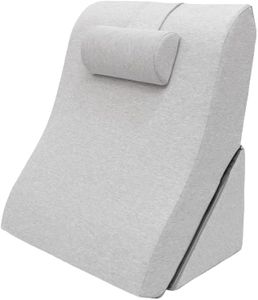 Kalicou Coussin de Lecture - Oreiller Dossier, Appui-tête Réglable, Mousse Mémoire de Forme, Housse Amovible Respirante & Antidérapante, Poignée - Triangulaire pour Dos, Cou & Jambes - 60x50x30cm