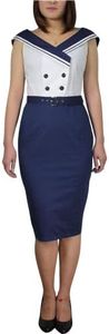 CHIC STAR Womens Sailor's Ahoy Dress S/36 Navy