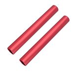 Cosmos Pack of 2 Aluminium Track Field Relay Batons for Outdoor Field Race Running Practice Athlete (Red)