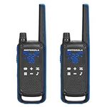 Motorola Solutions Talkabout T802 Two-Way Radios, 2 Pack, Black/Blue