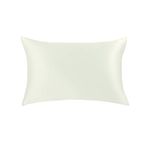 Jasmine Silk 100% 19 Momme Mulberry Charmeuse Silk Pillowcase for Hair and Skin 50 cm x 75 cm Envelope Closure - RRP £35 (Ivory)