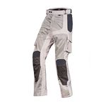 WICKED STOCK Mesh Motorcycle Pants-Motorcycle Pants Mens-Motorcycle Pants with Armor-CE LEVEL2-Motorcycle Riding Pants, Grey Black, 38W x 32L