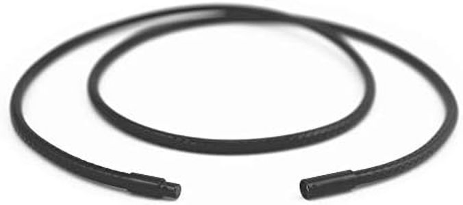 Glory Qin 3mm Black Braided Leather Cord Wax Wire Leather Cord Chain Stainless Steel Rice Clasps Necklace Rope Chain 16 to 28 Inch (20 Inches)