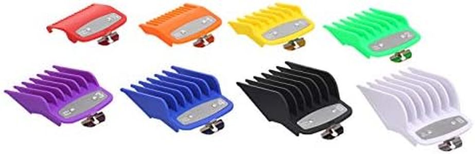 Sunydog Juego de Peine Guía,8PCS Guía de Corte Peine de Peluquería Juego de Herramientas de Peluquería Juego de Peine de Límite Colorido Compatible con La Cortadora de Cabello Eléctrica Wahl