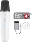 Wireless Karaoke Microphones with 8 Joy Tune Effects, Handheld Rechargeable Single Mic with 3.5mm AUX Receiver, Car Karaoke Micphone with Portable Storage Bag for Cars, Speaker, Phones (Not for Tesla)