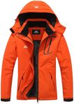 MOERDENG Women's Waterproof Ski Jacket Warm Winter Coat Outdoor Windbreaker Hiking Snowboarding Jacket