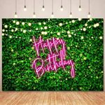 Ayayiya Green Leaves Birthday Backd