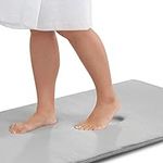 Genteele Bath Mats for Bathroom - Non Slip, Absorbent, Velvet, Memory Foam Bathroom Rug - Quick Dry Mat Carpet - Home Decor and Accessories Silver 17" x 24"