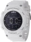 Invicta Racing Men 52mm Plastic White Black dial Electronic Digital