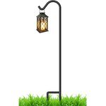 BEAU JARDIN Shepherd Hook 65 in Tall 1/2in Thick Hummingbird Bird Feeder Pole Premium Heavy Duty Garden Hanging Plants Basket Hanger Pathway Light Solar Lantern Mason Jar Wind Chimes Wedding Metal