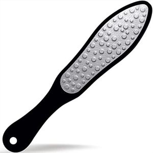 GABOX Double Sided Stainless Steel Professional Foot File - Callus Remover for Feet - Heel Scrubber Dead Skin Exfoliator - Feet SPA Pedicure Tool for Men & Women - Removedor de Callos en Los Pies