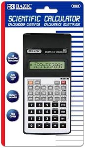 BAZIC 10-Digit Scientific Calculator w/Flip Cover