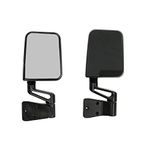 Rugged Ridge 7694 Door Mirror Kit, Pair, Black; 87-02 Jeep Wrangler YJ/TJ