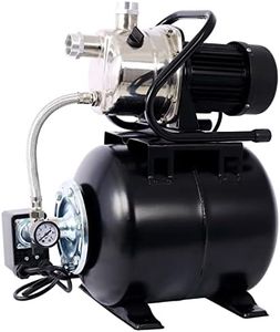 Shallow Well Pump, 1.6HP Shallow Well Pump With Pressure Tank, Water Booster Jet Pump,Garden Water Pump, Irrigation Pump,Automatic Water Booster Pump For Home Garden Lawn Farm, Stainless Steel Head