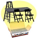 Ultimate Ladder, Table & Chairs Black Playset for Wrestling Action Figures