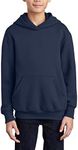 JustBlanks Youth Hoodies for Boys Girls Fleece Sweatshirt Children Pull on Hoody sweatshirt Youth Hooded Sweatshirt - Navy - L
