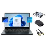 Lenovo IdeaPad 15.6" FHD Laptop, 10-Core i5-1235U, 16GB RAM, 1TB SSD, WiFi 6, WebCam, KeyPad, HDMI, Bluetooth, SD Card Reader, USB-C, 3-in-1 Essential Bundle, US Version KB, Win 11 Pro, Abyss Blue