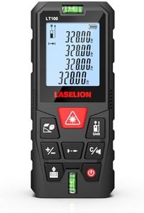 Télémètre Laser Mètre Laser 100M Numérique, Haute précision, Modes de Mesure Multiples, Niveau à Bulle intégré et Fonction Silence LASELION LT100