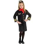 Dress Up America Flight Attendant Costume for Kids - Stewardess Costume Set for Girls