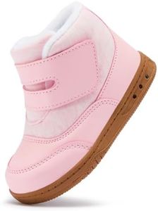 BMCiTYBM Baby Snow Boots Boys Girls Winter Toddler Infant Shoes Anti-Slip Pink Size 8 Toddler