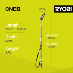 RYOBI ONE+ 18V Cordless Pole Pruner – Lightweight Tree Trimmer