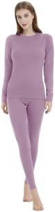 Iguana Womens 100% Merino Wool Base Layer Sets for Ski Lightweight Thermal Underwear Violet X-Small