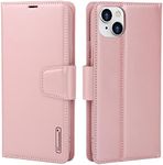 ZUSLAB iPhone 14 Case Hanman Leather Wallet Card Cover for Apple - Rose Gold