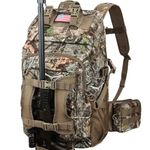 MoiShow Hunting Backpack, Hunting Pack with Rifle Holder, Hunting Backpacks for men, Hunting Bag with Waterproof Rain Cover, Treasures of the Trees, Hunting