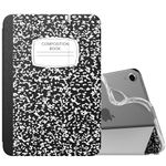 MoKo Case Fit New iPad Mini (A17 Pro) 2024, iPad Mini 6th Generation Case 2021 (8.3-inch), Soft TPU Translucent Frosted Back Cover Slim Smart Folio Case for iPad Mini 7/6 Gen, Notebook Black