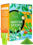 TeeLux Matcha Green Tea Powder, Single Serve 50 Sticks, Instant Vegan Matcha Powder Sachets, Premium Vibrant Culinary Grade Matcha, Packets for Drinking with Water, Latte, Smoothies & Lemonades