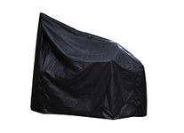 acoveritt Heavy Duty Charcoal Grill Offset Smoker Cover, Outdoor Smokestack BBQ Cover, Special Fade and UV Resistant Material, Fits Brinkmann Trailmaster, Char-Broil, Dyna-Glo and More Black