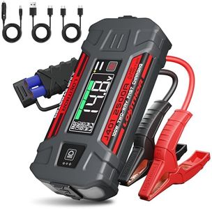 LOKITHOR J401 Car Battery Jump Starter, 2500A Battery Jumper Starter Portable, 12V Jump Box, Jumper Cables for Upto 8.5L Gas and 6.5L Diesel Engines, 100W Fast Charging, Smart Digital Screen LED Light