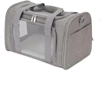 Helzephyr New Upgraded Soft Sided Pet Carrier, Airline Approved, Lockable Zippers, Breathable Dog Carrier for Small Medium Cats and Puppies up to 15 Lbs, Small Dog Carrier - Grey