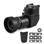 Camnoon Camera Viewfinder 1.25X/ 2.5X Magnification Right Angle Viewfinder with 10 Mounting Adapters Replacement for Canon Nikon Pentax Olympus Leica Fujifilm DSLR Camera