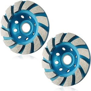 AOKLIT 4.5 Inch Concrete Grinding Wheel 4 1/2 Inch for Angle Grinder,2 Pcs 12-Segment Diamond Cup Grinder Wheel for Grinding and Polishing Stone Concrete Surface, Stones, Cement, Marble
