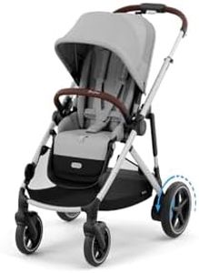 Cybex e-Gazelle S Electronic Assist Stroller – Gazelle S Single-to-Double Electric Stroller, Smart Assist, Rocking Mode, 20+ Configurations & Compact Fold, Silver Frame with Stone Grey Seat
