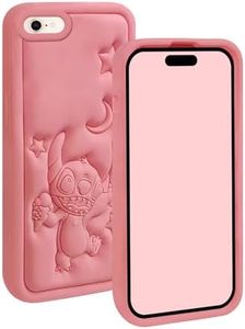 FINDWORLD Compatible with iPhone 8 7 6S 6 SE 2nd 3rd Case, Cute Cool 3D Cartoon Unique Durable Soft Silicone Animal Shockproof Protector Boys Kids Girls Gifts Cover Skins Shell for iPhone 8/7/6S Pink