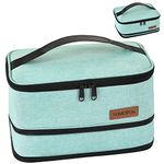 HOMESPON Expandable Lunch Bag for Men Women Kids Insulated Lunch Box Holder with Handle for Picnics Work School (Green)