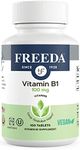 Freeda Vitamin B1 Thiamine 100mg - Supports Energy Metabolism, Nervous System Health - Kosher, Vegan, Gluten Free - Thiamin HCl 100 mg Vitamin B 1 - Pure Vit B1 Vitamin Thiamine B1 Supplement (100 Ct)