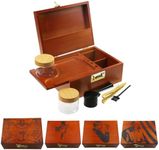 VZONE Large Bamboo Box Combination Lock - Lockable Home Decorative Box, Wooden Storage Box with Upgrade Tray Glass Jars Accessory Tool