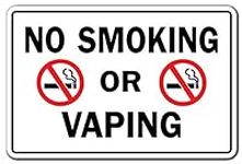 No Smoking Or Vaping Business Alumi