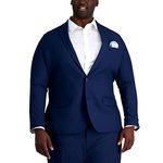 Haggar Men's Smart Wash Performance Classic Fit Big &Tall Suit Separates-Pants & Jackets, Midnight - Jacket, 54