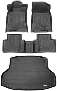 HAFIDI® Floor Mats & Cargo Liner Set Fit for 2016-2021 Honda Civic (Not fit Hatchback) All Weather Protection TPE Anti-Slip Automotive Full Set Floor Liners Custom Accessories - Black