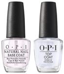 O.P.I Natural Nail Base Coat | 15 Ml | Transparent Nail Paint With Smooth Glossy Finish & O.P.I Top Coat | 15 ml | Transparent Nail Paint with High Gloss Finish Combo