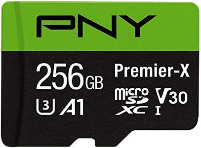 PNY 256GB Premier-X Class 10 U3 V30 microSDXC Flash Memory Card - 100MB/s, 10, U3, V30, A1, 4K UHD, Full HD, UHS-I, micro SD