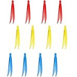 12 Count Plastic Tweezers for Kids,Science Nature Observation Tools for Students Spring Outing (Yellow Blue and Red)