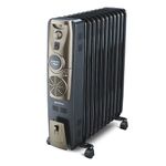 Bajaj Majesty Ofr 11 Fin Plus 2500 Watts Oil Filled Room Heater For Home|Easy Breathing*|Duraprotek-Anti-Leak Fins|3-Yr Warranty|400W Ptc Ceramic Fan Heater|3-Heat Setting-1000W/1500W/2500W|Black