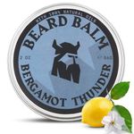 Striking Viking Beard Balm for Men - Light Hold, Bergamont Thunder, 2 Oz | Leave-in Beard Conditioner | with Shea Butter, Tea Tree, Argan & Jojoba Oils | Smooth, Shape, Moisturize & Soften